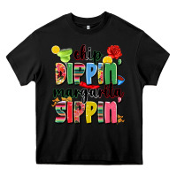 Black chip dippin' margarita sippin' Heavy Core Tee - JahusDesignShop