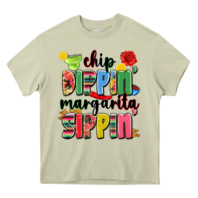 Chip Dippin' Margarita Sippin' Heavy Core Tee by JahusDesignShop | Teevron