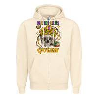 Sandshell skull mardi gras queen Zipper Hoodie - FaDigitalArtStudio