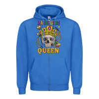 True Royal skull mardi gras queen Zipper Hoodie - FaDigitalArtStudio