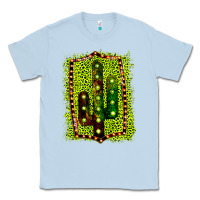 Dusty Blue Cactus Leopard Frame Classic Tee - Bettercallsaul