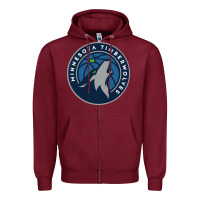 Burgundy the timberwolves Zipper Hoodie - tuanDangUi