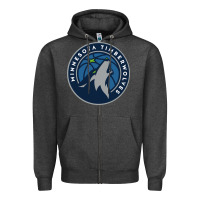 Charcoal Heather the timberwolves Zipper Hoodie - tuanDangUi