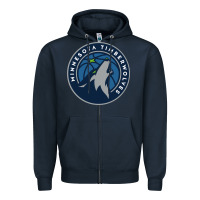 Navy the timberwolves Zipper Hoodie - tuanDangUi