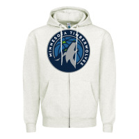 Oatmeal Heather the timberwolves Zipper Hoodie - tuanDangUi