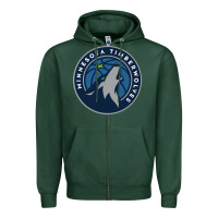 Sports Green the timberwolves Zipper Hoodie - tuanDangUi