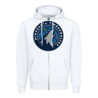 White the timberwolves Zipper Hoodie - tuanDangUi