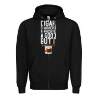Black funny cigar smoker humidor gift set cigar lover sm Zipper Hoodie - tuanDangUi