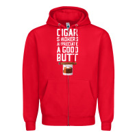 Red funny cigar smoker humidor gift set cigar lover sm Zipper Hoodie - tuanDangUi