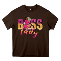 Chocolate Brown boss lady afro woman Heavy Core Tee - NancyCooperArtShop
