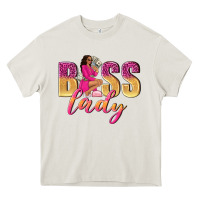 Cream boss lady afro woman Heavy Core Tee - NancyCooperArtShop