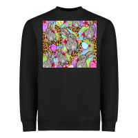 Black Easter bunnys eggs Heavyweight Sweatshirt - OliviaCreatesArt