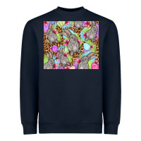 Navy Easter bunnys eggs Heavyweight Sweatshirt - OliviaCreatesArt