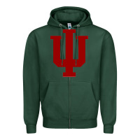 Sports Green indiana hoosiers Zipper Hoodie - tuanDangUi