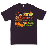 Plum give thanks for a little and you will find a lot Premium Tee - MaliasSmallBusiness
