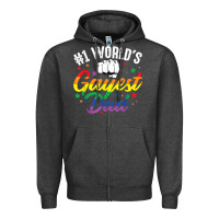 Charcoal Heather 1 worlds gayest dad funny fathers day lgbt pride r Zipper Hoodie - tuanDangUi