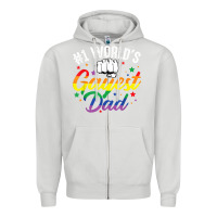 Dove Grey 1 worlds gayest dad funny fathers day lgbt pride r Zipper Hoodie - tuanDangUi