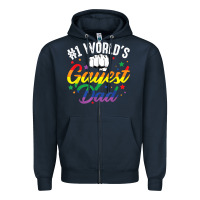 Navy 1 worlds gayest dad funny fathers day lgbt pride r Zipper Hoodie - tuanDangUi