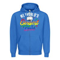 1 Worlds Gayest Dad Funny Fathers Day Lgbt Pride R Zipper Hoodie | Teevron