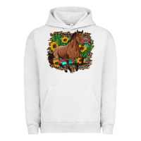 Pigment Lunar Rock western horse cactus sunflowers serape leopard  turquoise wooden Urban Hoodie - Artiststas