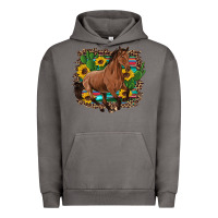 Pigment Tornado western horse cactus sunflowers serape leopard  turquoise wooden Urban Hoodie - Artiststas