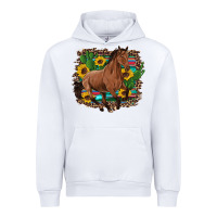 White western horse cactus sunflowers serape leopard  turquoise wooden Urban Hoodie - Artiststas
