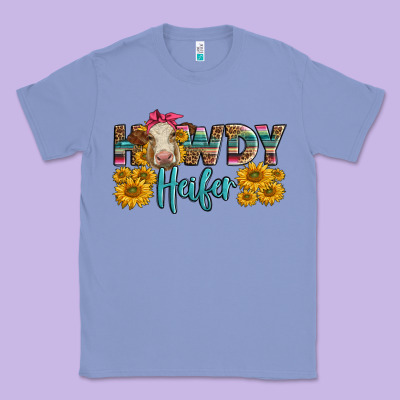Western Howdy Heifer With Charolais Cow Classic Tee Designed By Lillyallendesigns