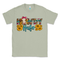 Matcha Western Howdy Heifer With Charolais Cow Classic Tee - LillyAllenDesigns