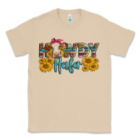 Mushroom Western Howdy Heifer With Charolais Cow Classic Tee - LillyAllenDesigns