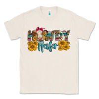 Natural Western Howdy Heifer With Charolais Cow Classic Tee - LillyAllenDesigns
