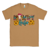 Toasted Coconut Western Howdy Heifer With Charolais Cow Classic Tee - LillyAllenDesigns