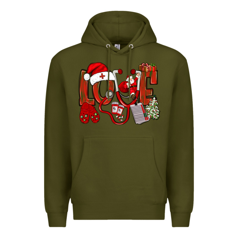 Christmas Love Nurse Bbs Premium Hoodie by BundleAndBundleShop | Teevron