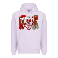 Lilac christmas love nurse bbs Premium Hoodie - BundleAndBundleShop