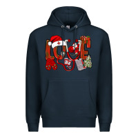 Navy christmas love nurse bbs Premium Hoodie - BundleAndBundleShop