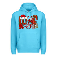 Ocean Blue christmas love nurse bbs Premium Hoodie - BundleAndBundleShop