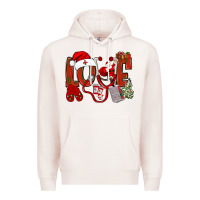 Pale Pink christmas love nurse bbs Premium Hoodie - BundleAndBundleShop