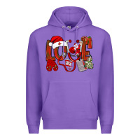Purple christmas love nurse bbs Premium Hoodie - BundleAndBundleShop