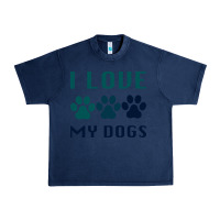 Navy i love my dogs Urban Heavy Tee - Bettercallsaul