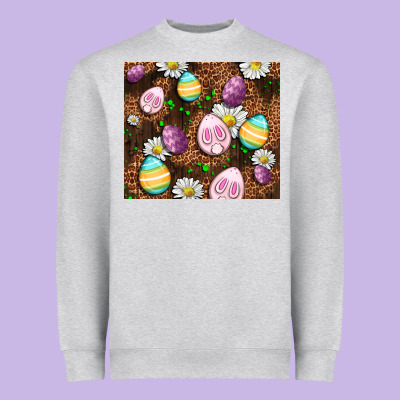 Easter Rabbit Eggs Heavyweight Sweatshirt Designed By Oliviacreatesart