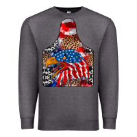 Charcoal Heather america Premium Sweatshirt - CowhideDigitalArt