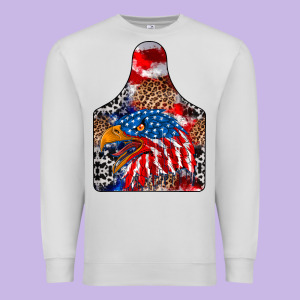 America Premium Sweatshirt Designed By Cowhidedigitalart