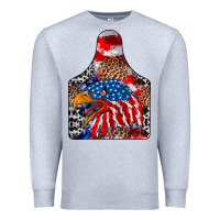 Heather Grey america Premium Sweatshirt - CowhideDigitalArt