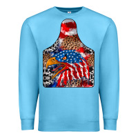 Ocean Blue america Premium Sweatshirt - CowhideDigitalArt
