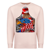 Pale Pink america Premium Sweatshirt - CowhideDigitalArt