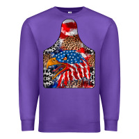 Purple america Premium Sweatshirt - CowhideDigitalArt