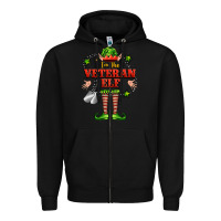 Black im the veteran elf Zipper Hoodie - FaDigitalArtStudio