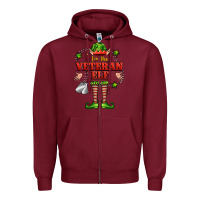 Burgundy im the veteran elf Zipper Hoodie - FaDigitalArtStudio
