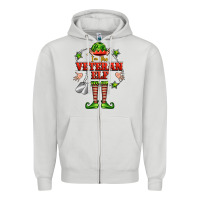 Dove Grey im the veteran elf Zipper Hoodie - FaDigitalArtStudio