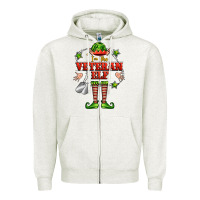 Oatmeal Heather im the veteran elf Zipper Hoodie - FaDigitalArtStudio