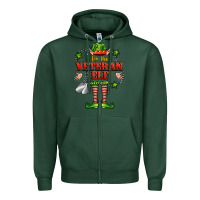 Sports Green im the veteran elf Zipper Hoodie - FaDigitalArtStudio